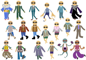 Naklejka premium 集団人間