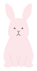 かわいいうさぎのベクターイラスト。兔、動物