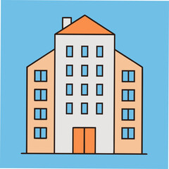 vector illustration of building