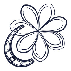 Symmetrical Clover Style Emblem from Curved Geometry
