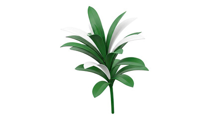 Fototapeta premium Stylized Green and White Plant