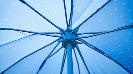 blue umbrella on black background