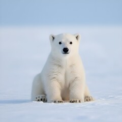 빙하위의 아기북극곰Baby Polar Bear on Ice