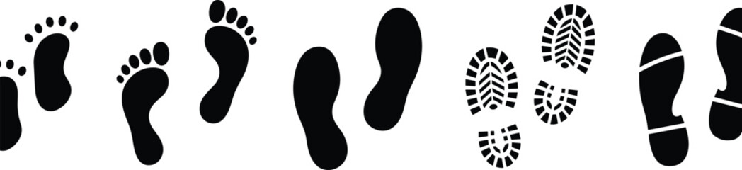 Footprints and Shoe Prints Icons 17.aimmm untitled