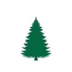 Fototapeta premium A simple and elegant dark green silhouette of a pine tree, perfect for adding a touch of nature to any design