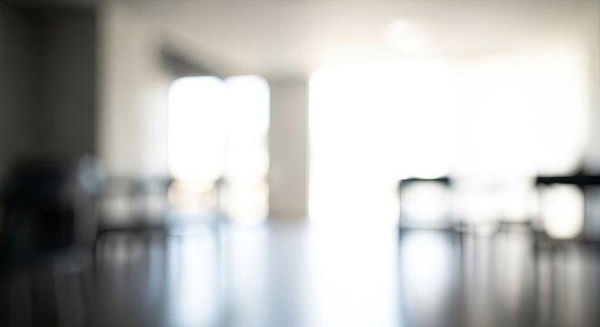 Abstract Blurred Background of Bright Interior Space.