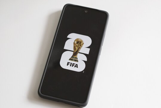 fifa world cup 26 logo displayed on a smartphone screen