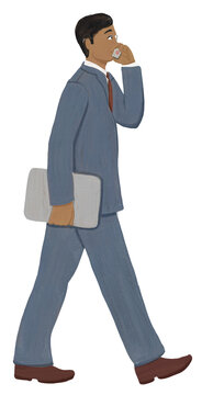 Adult Man in Working on a phone call in a Suit | Professional | Sadhana | Stages of Life
