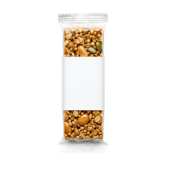 A clear plastic bag of mixed nuts and seeds