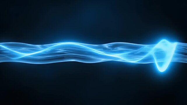 Calming Low-Frequency Macro Wave Rippling Along Transparent Nerve Fiber Cable