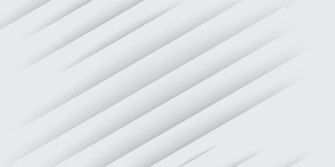 Fototapeta premium Grey abstract background with radiant parallel lines, clean geometric line art style, futuristic innovation concept, ideal for website banner, company profile, brochure cover, vector design.