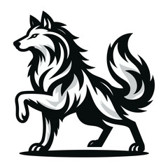 Wolf vector and illustration.