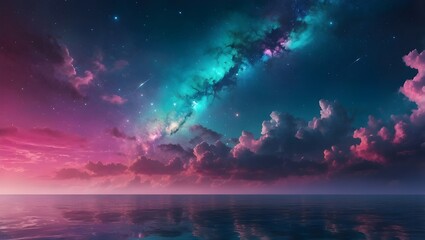 Obraz premium Epic Galactic Realms Across Earth Landscapes