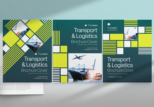 Brochure Cover Template for Reports & Documents with Bold, Vibrant & Colorful Corporate Styling