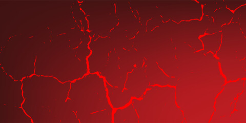 striking red and black cracked texture background, resembling molten lava or fractured earth. The glowing cracks create a dramatic and intense visual effect. © Mustofa 027