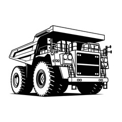 Heavy Duty Mining Dump Truck Vector Illustration. © Wahyu