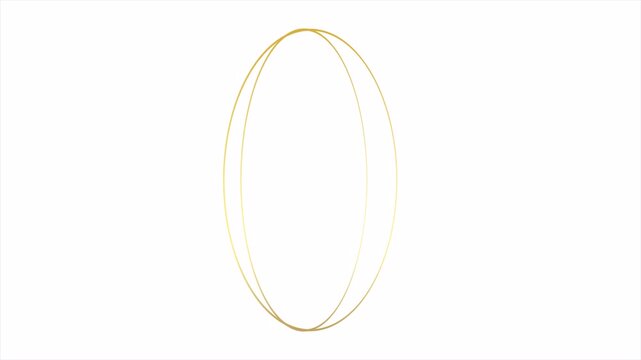 Elegant Golden Circle Frame with Delicate Green Leaves on a White Background, Perfect for Wedding Invitations and Decorative Designs.