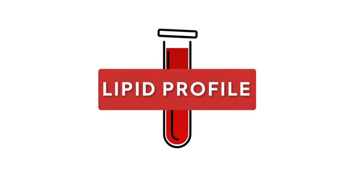 Lipid Profile Test Animation &ndash; Cholesterol Blood Panel Medical Diagnostic Concept