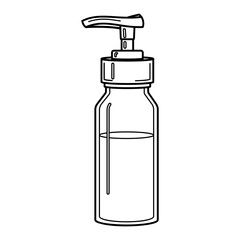 Fototapeta premium Laboratory Pump Bottle Outline Icon