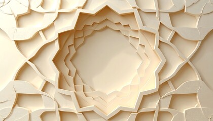 Paper Cut Style Islamic Pattern Background for Ramadan