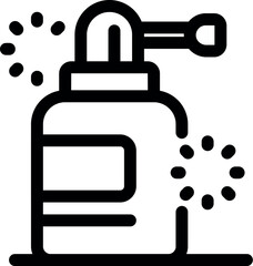 Obraz premium Perfume bottle spraying fragrance, creating a fresh and aromatic scent