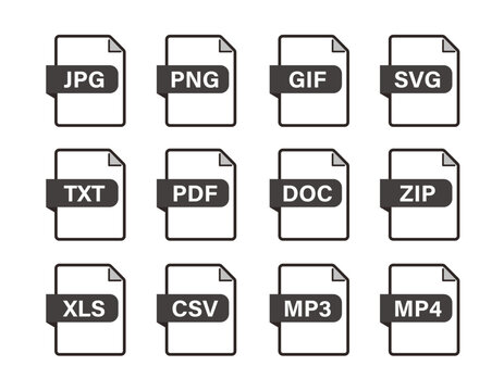 データファイル　アイコン　セット　ビジネス　シンプル　フラット　data file icon