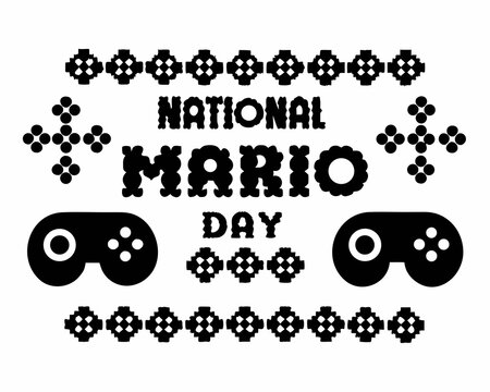 NATIONAL MARIO DAY vector illustration isolated on white background