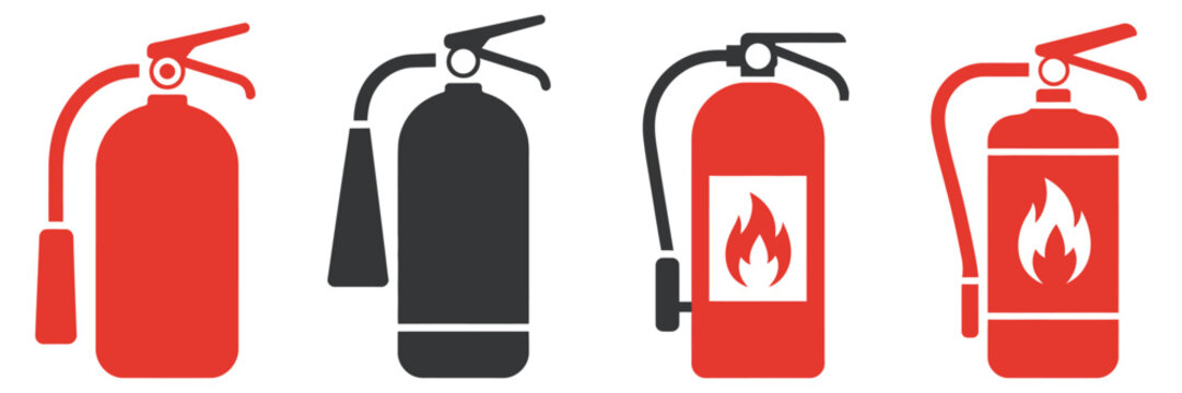 Fire Extinguisher Icon, vector illustration of safety equipment for firefighters