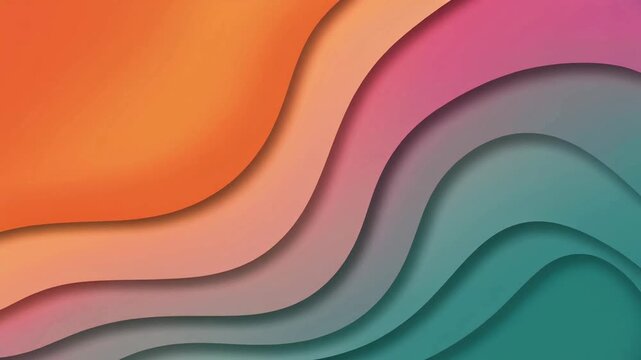 Waves of Colors and Gradient Layers in an Abstract Canvas, Captured in a Dreamlike Perspective