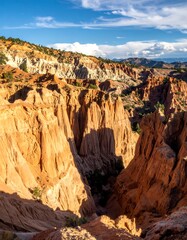 Majestic canyon showcasing dramatic erosion and layered rock formations