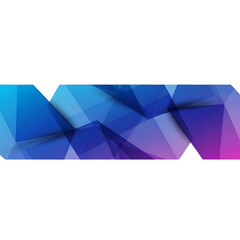Abstract Geometric Banner with Blue and Purple Gradient