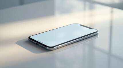 mobile phone on blue background