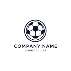 Obraz premium Soccer Ball Logo Template for Sports Company Branding.
