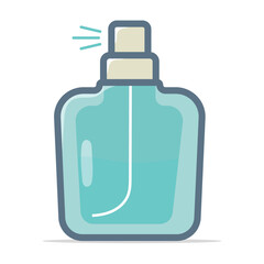 Cute Kawaii Perfume Vector Pastel Colored Flat Style Beauty Illustration, Hand Drawn Cartoon Perfume Bottle Icon for Fragrance, Kids Design, Fashion Accessory, Gift, and Cute Lifestyle Theme