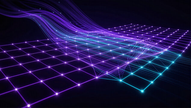Abstract Parallel Processing Grid Visualization (16:9)