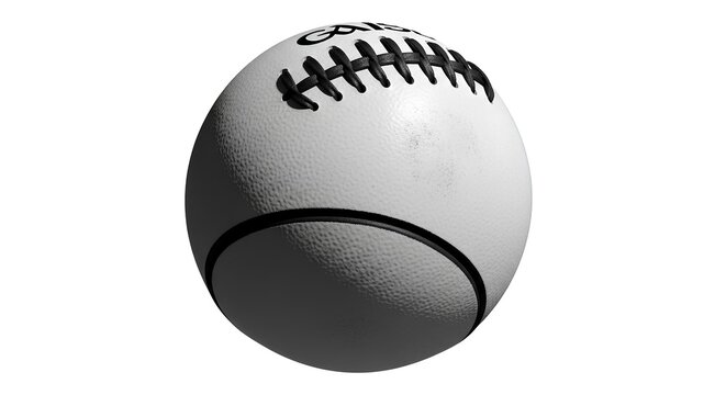 Closeup of a Sliotar a traditional Irish ball.