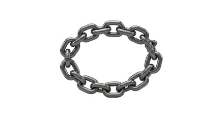 Obraz premium Circular Metal Chain Link Ring