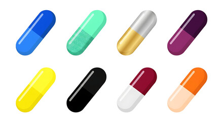 Colorful Medical Capsules Collection