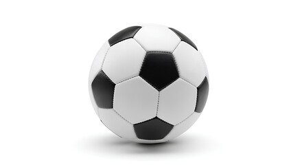 Fototapeta premium Classic Black and White Soccer Ball on White Background 19.
