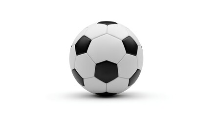 Fototapeta premium Classic Black and White Soccer Ball on White Background 27.