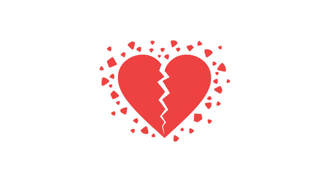 Broken Heart Graphic Illustration
