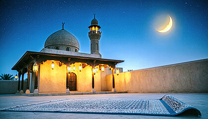 mosque at night