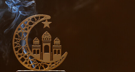 Ramadan Kareem background with copy space