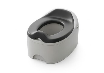 Modern gray portable potty seat for toddlers isolated on white background