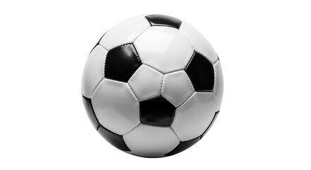 Fototapeta premium Classic black and white soccer ball isolated on white.