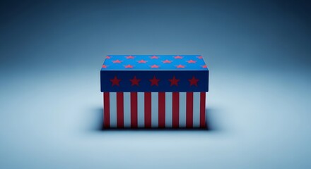 Memorial day patriotic podium for speeches and events