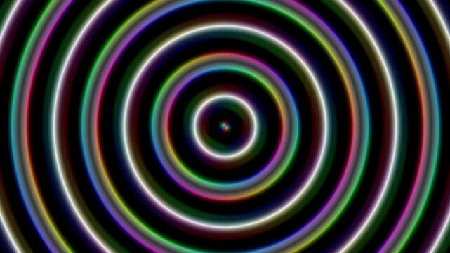 Gravitational wave glowing polar grid pattern abstract background animation
