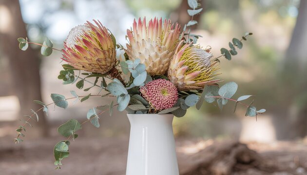 Pretty vase of Australian native botanicals