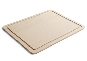 Wooden cutting board isolated on white background