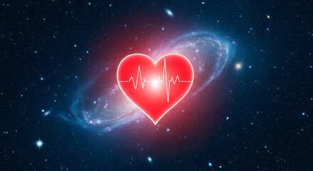 heart in the night sky
